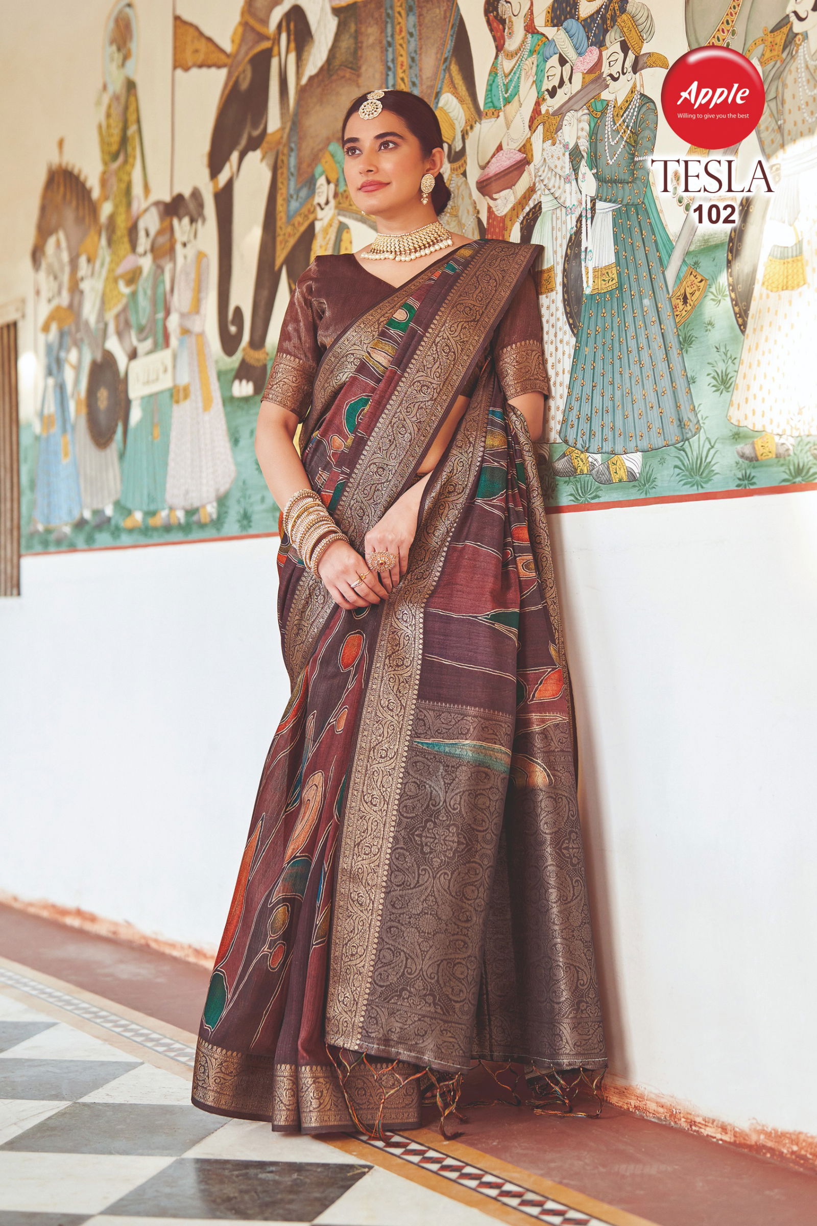 Tesla Vol 1 By Apple Cotton Silk Rich Pallu Printed Sarees Wholesale Shop In Surat